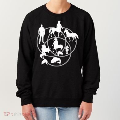 Human Horse Fish Venn Diagram Women's Sweatshirt