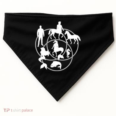 Human Horse Fish Venn Diagram USA-Made Doggie Bandana