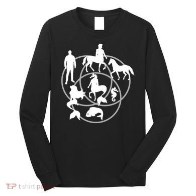Human Horse Fish Venn Diagram Long Sleeve Shirt