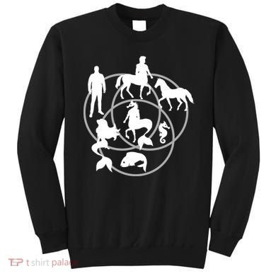 Human Horse Fish Venn Diagram Sweatshirt