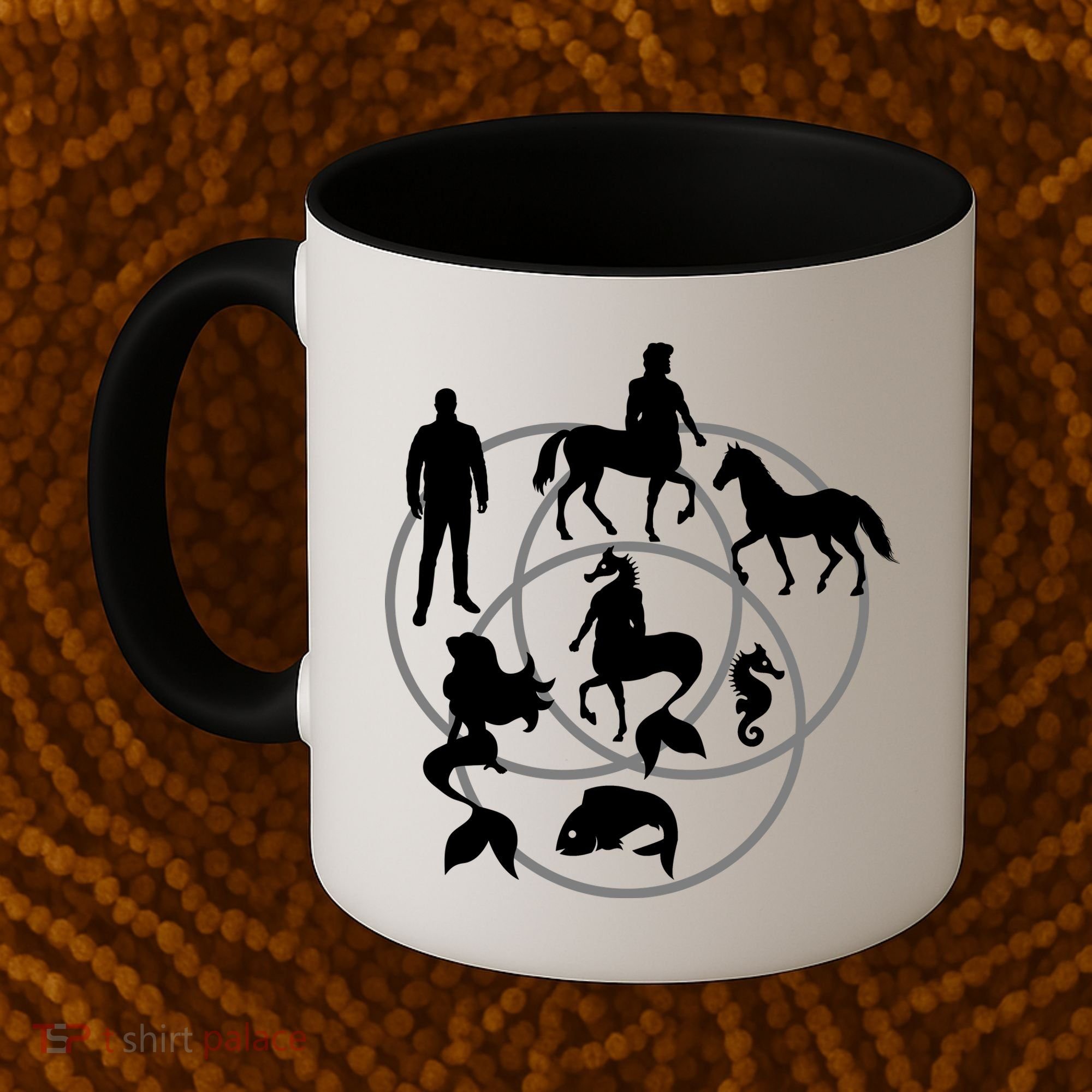 Human Horse Fish Venn Diagram Coffee Mug
