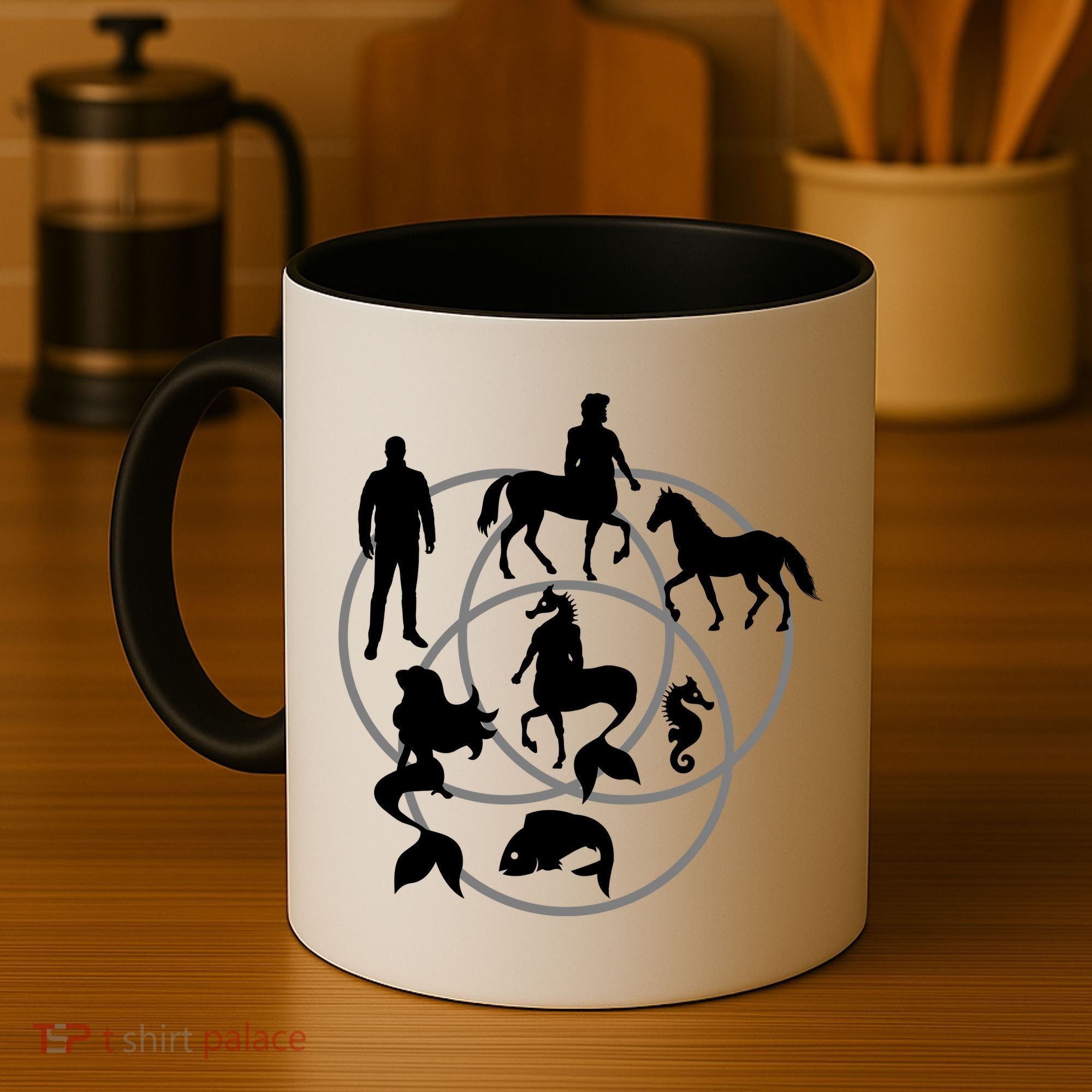 Human Horse Fish Venn Diagram Coffee Mug