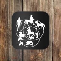 Human Horse Fish Venn Diagram Coaster thumb 0