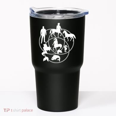 Human Horse Fish Venn Diagram Tumbler