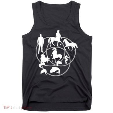 Human Horse Fish Venn Diagram Tank Top