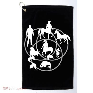 Human Horse Fish Venn Diagram Golf Towel