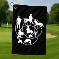 Human Horse Fish Venn Diagram Golf Towel thumb 1