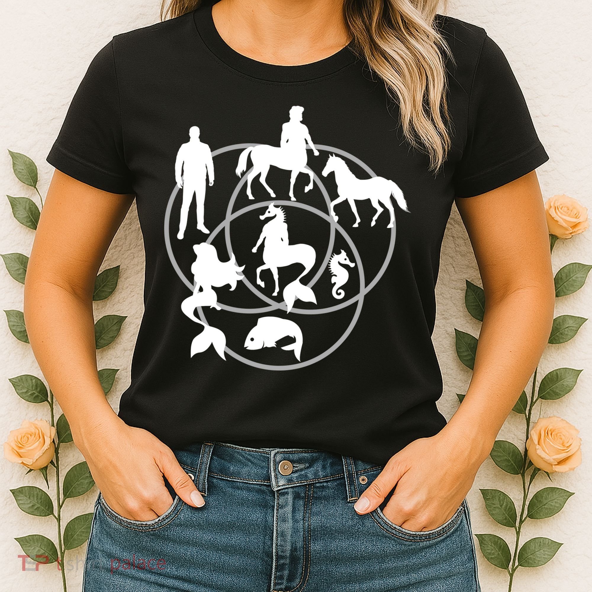 Human Horse Fish Venn Diagram Women's T-Shirt