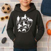 Human Horse Fish Venn Diagram Kids Hoodie thumb 2