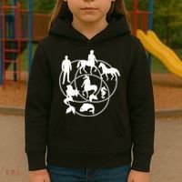 Human Horse Fish Venn Diagram Kids Hoodie thumb 3