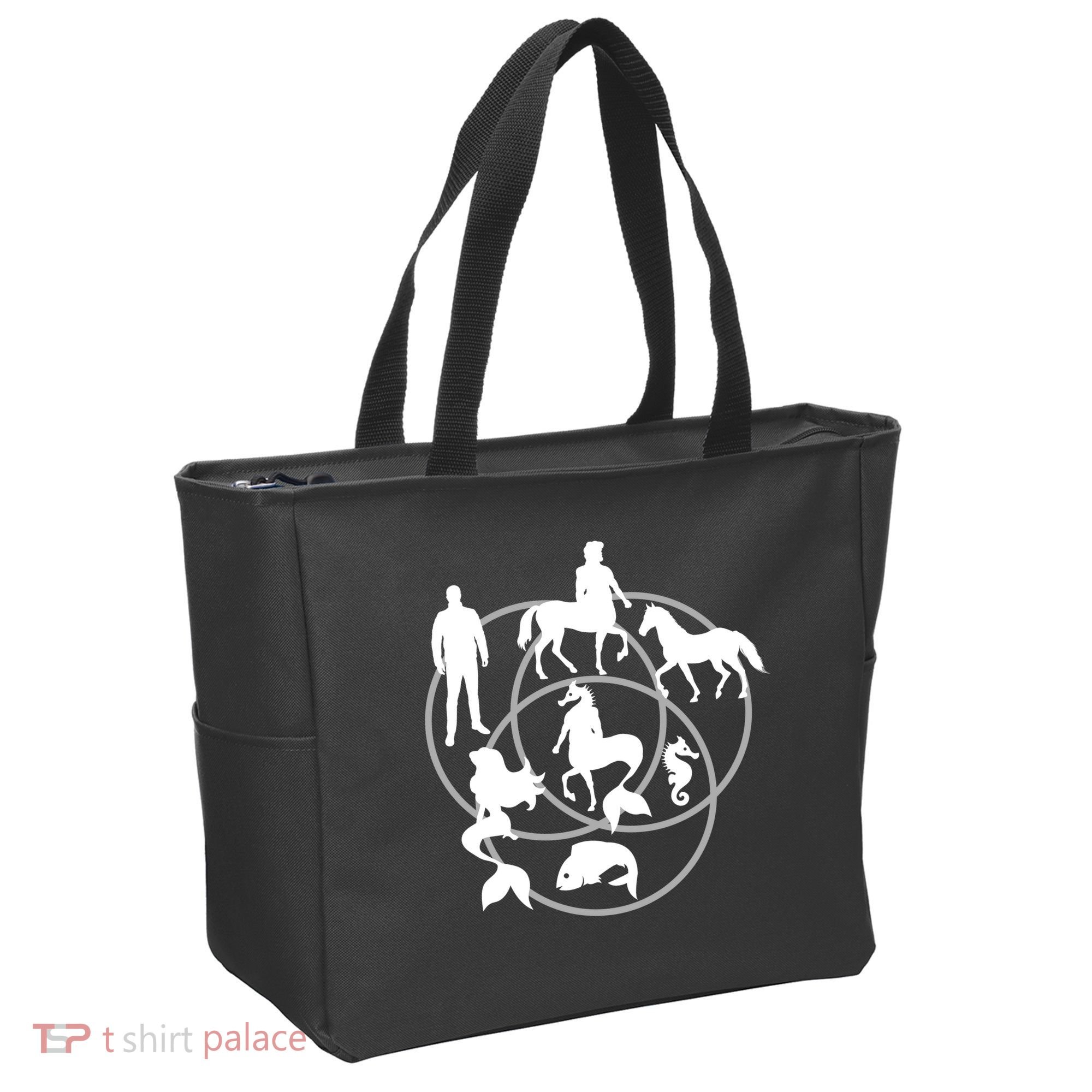 Human Horse Fish Venn Diagram Tote Bag