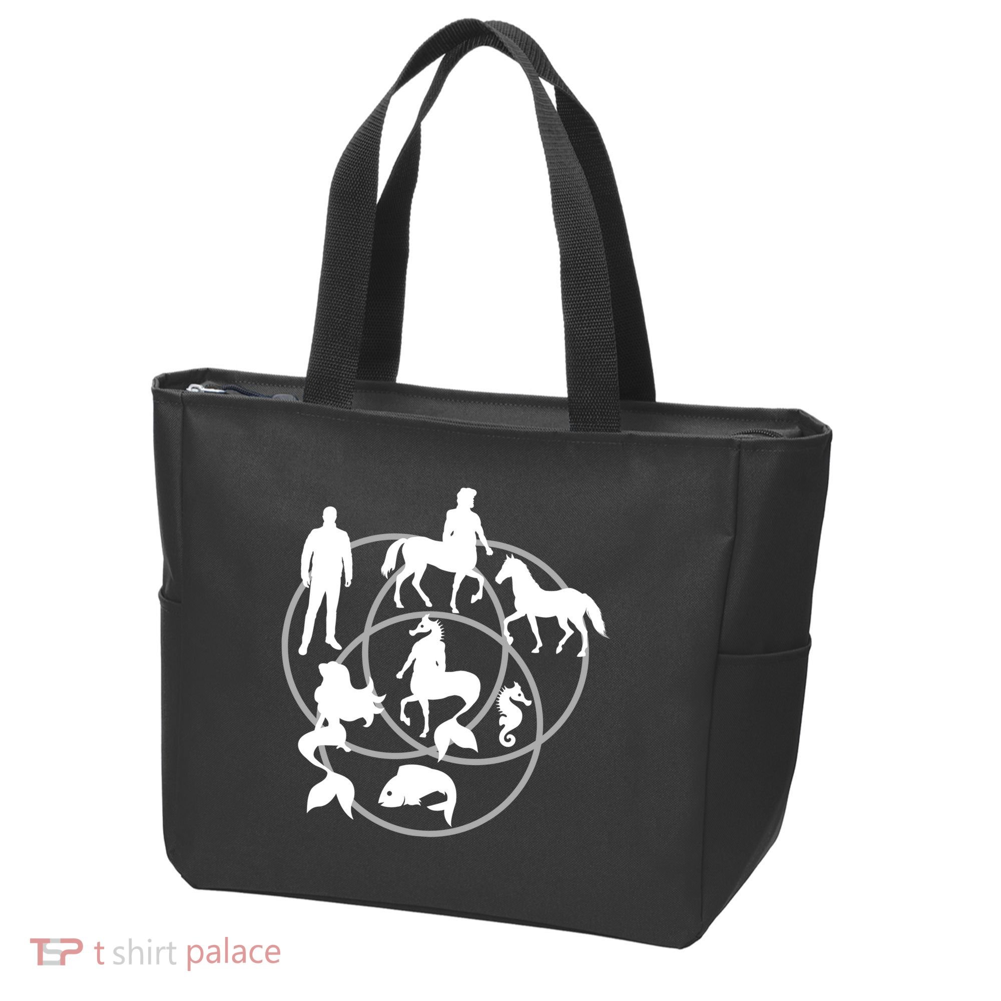 Human Horse Fish Venn Diagram Tote Bag