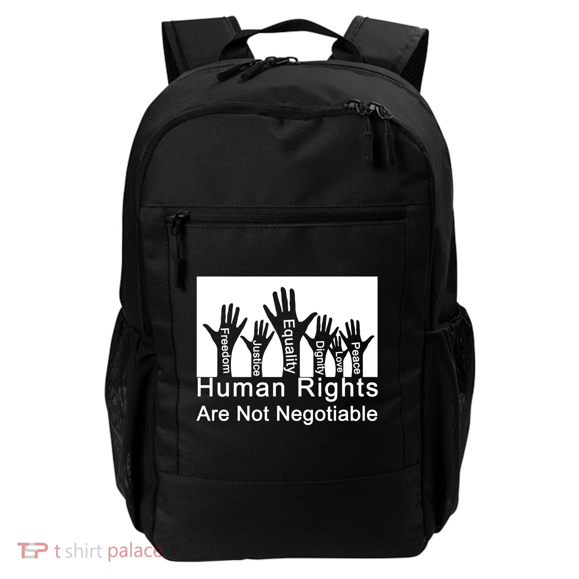 Human Rights Are Not Negotiable Backpack