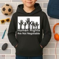 Human Rights Are Not Negotiable Kids Hoodie thumb 2