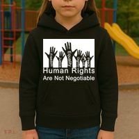 Human Rights Are Not Negotiable Kids Hoodie thumb 3