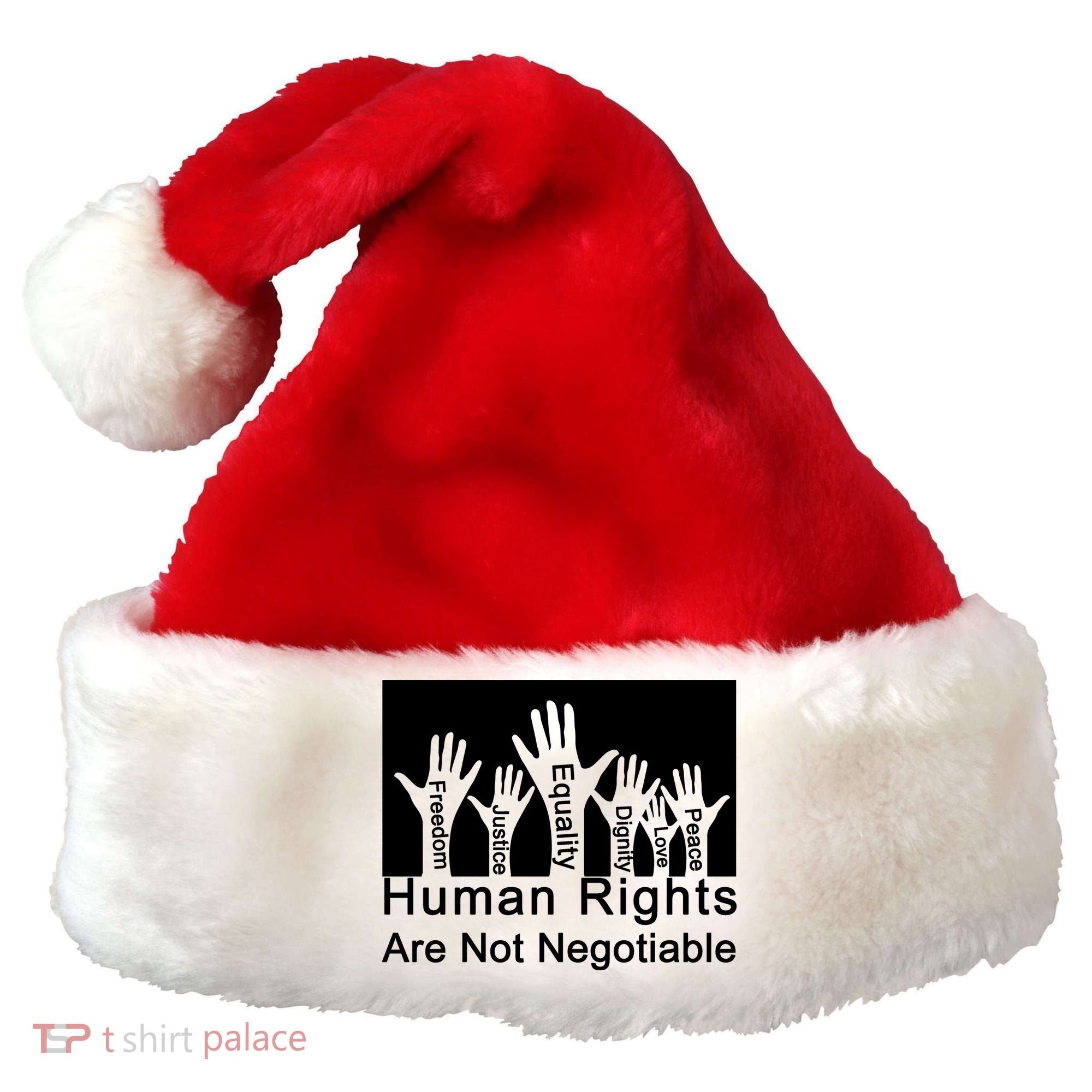 Human Rights Are Not Negotiable Santa Hat