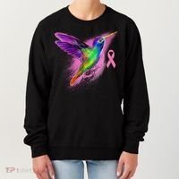 Humming Bird Breast Cancer Awareness Women's Sweatshirt thumb 0