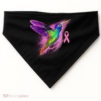 Humming Bird Breast Cancer Awareness USA-Made Doggie Bandana thumb 0