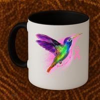Humming Bird Breast Cancer Awareness Coffee Mug thumb 2