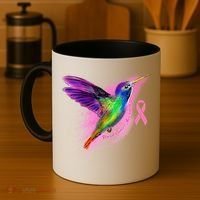 Humming Bird Breast Cancer Awareness Coffee Mug thumb 4