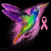 Humming Bird Breast Cancer Awareness Women's Hoodie thumb 2