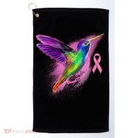 Humming Bird Breast Cancer Awareness Golf Towel thumb 0