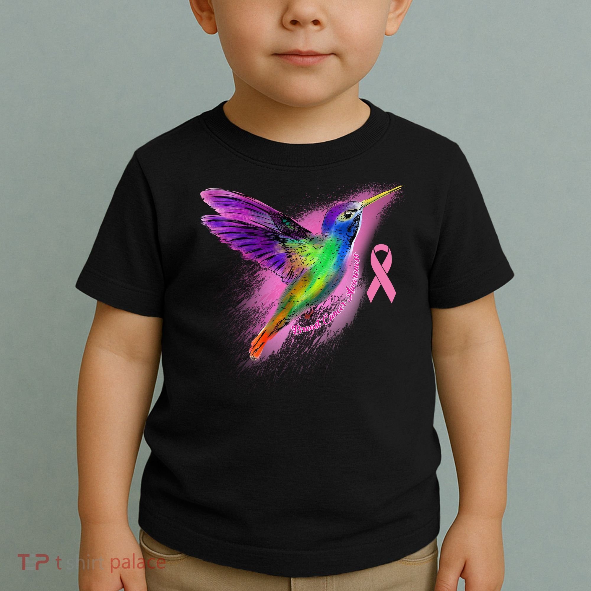 Humming Bird Breast Cancer Awareness Toddler T-Shirt