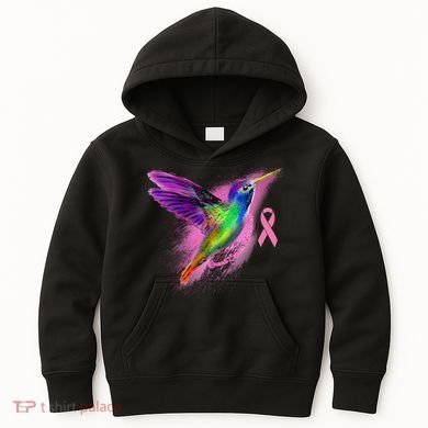 Humming Bird Breast Cancer Awareness Kids Hoodie
