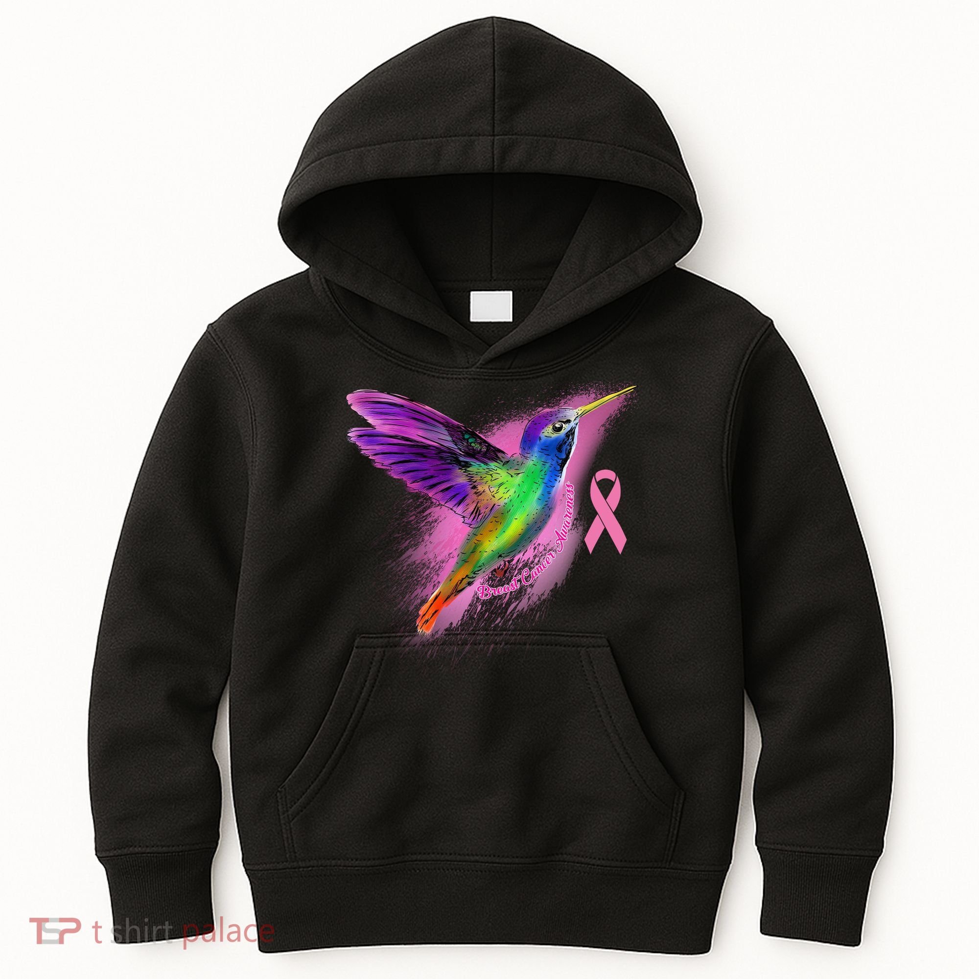 Humming Bird Breast Cancer Awareness Kids Hoodie