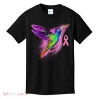Humming Bird Breast Cancer Awareness Kids T-Shirt thumb 0