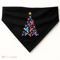 Humming Bird Christmas Tree USA-Made Doggie Bandana thumb 0