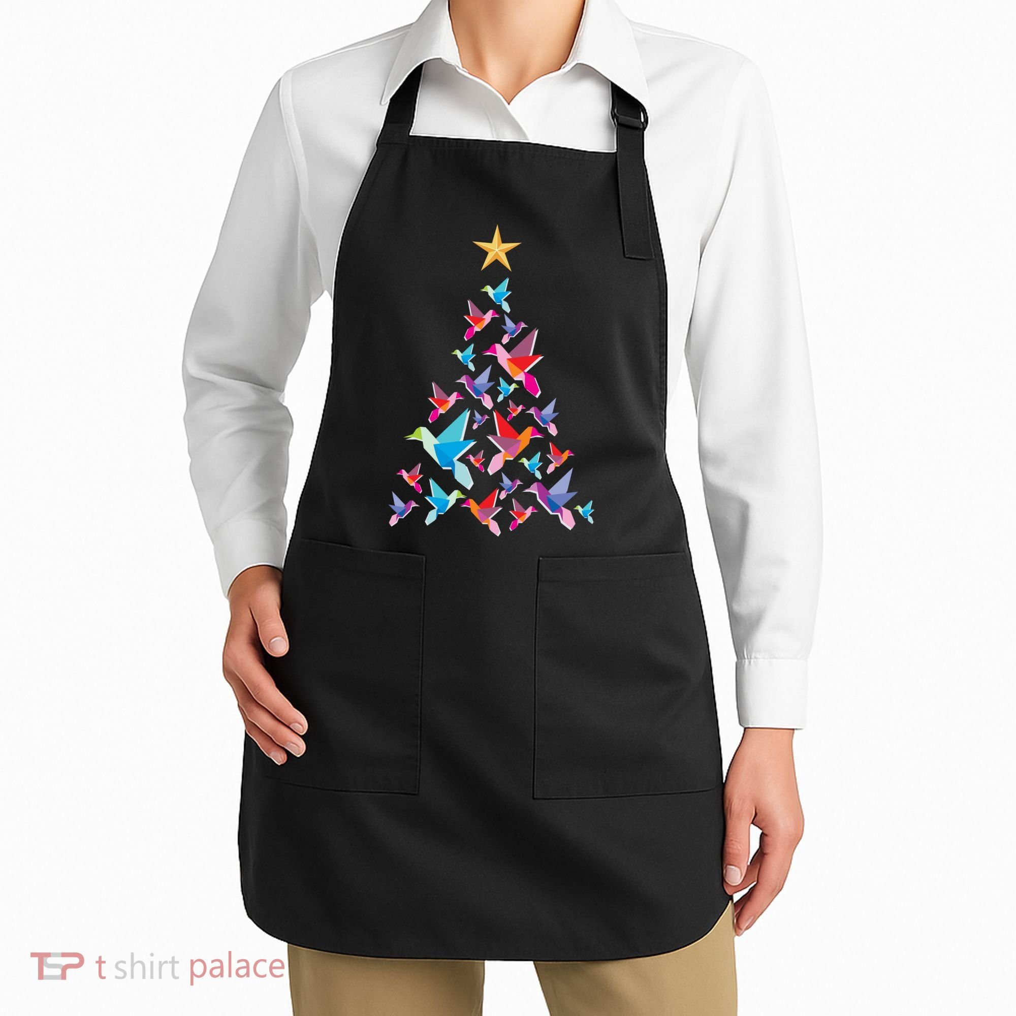 Humming Bird Christmas Tree Apron