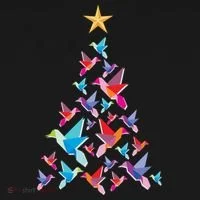 Humming Bird Christmas Tree Bucket Hat thumb 4