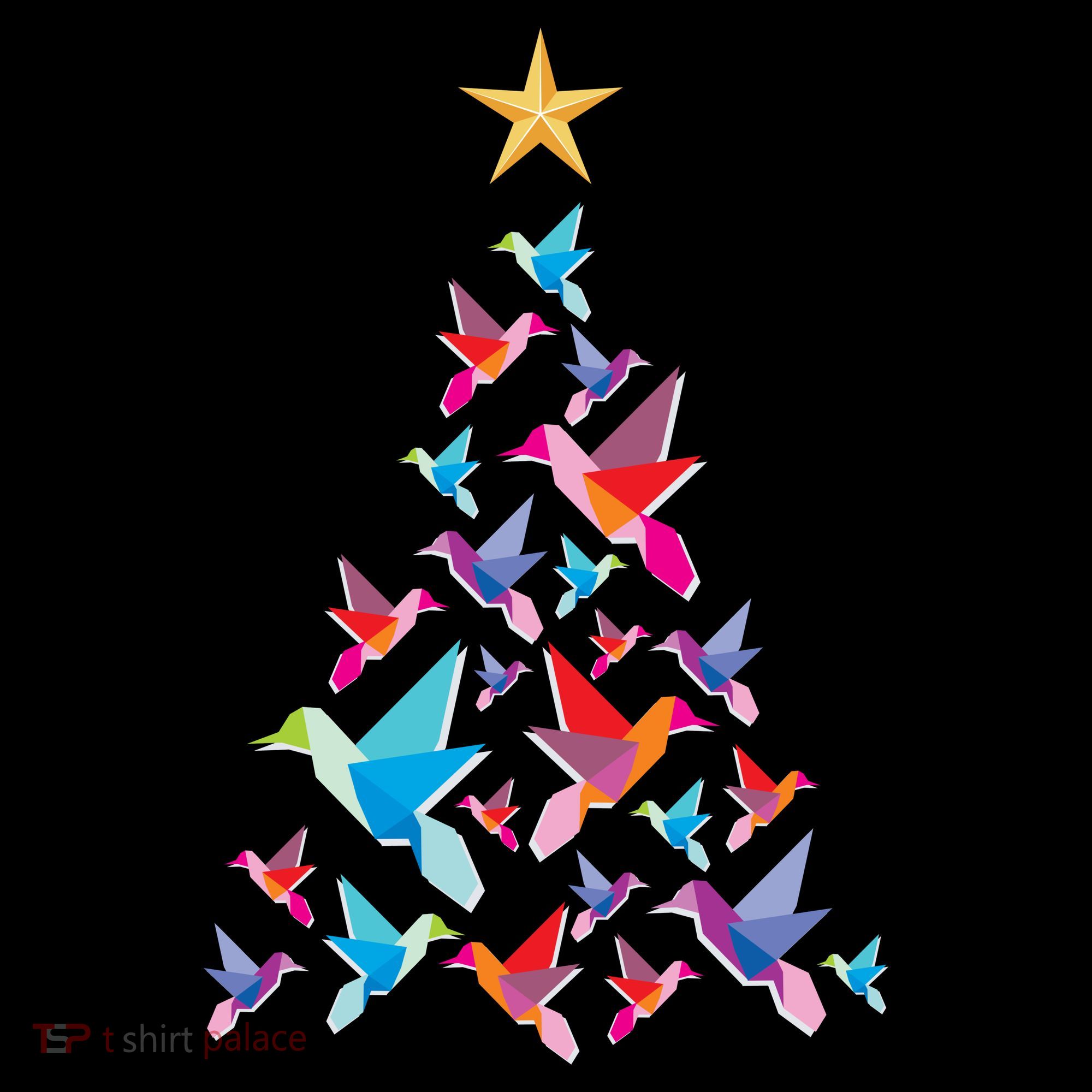 Humming Bird Christmas Tree Women's Hoodie