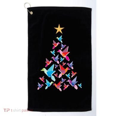 Humming Bird Christmas Tree Golf Towel