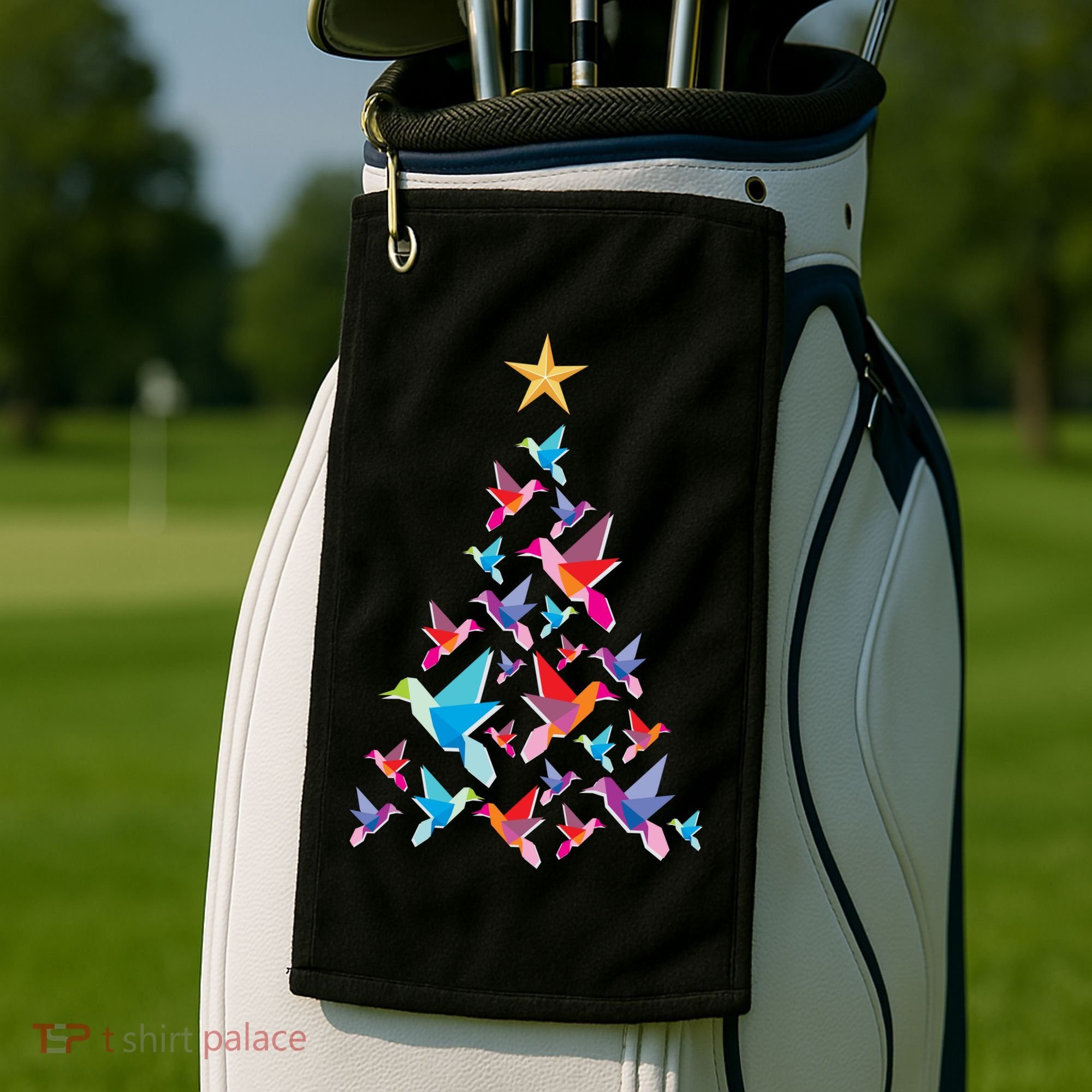 Humming Bird Christmas Tree Golf Towel