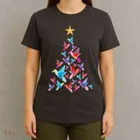 Humming Bird Christmas Tree T-Shirt thumb 4