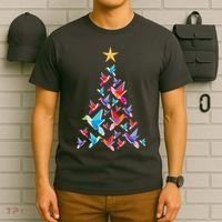 Humming Bird Christmas Tree T-Shirt thumb 6