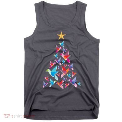 Humming Bird Christmas Tree Tank Top