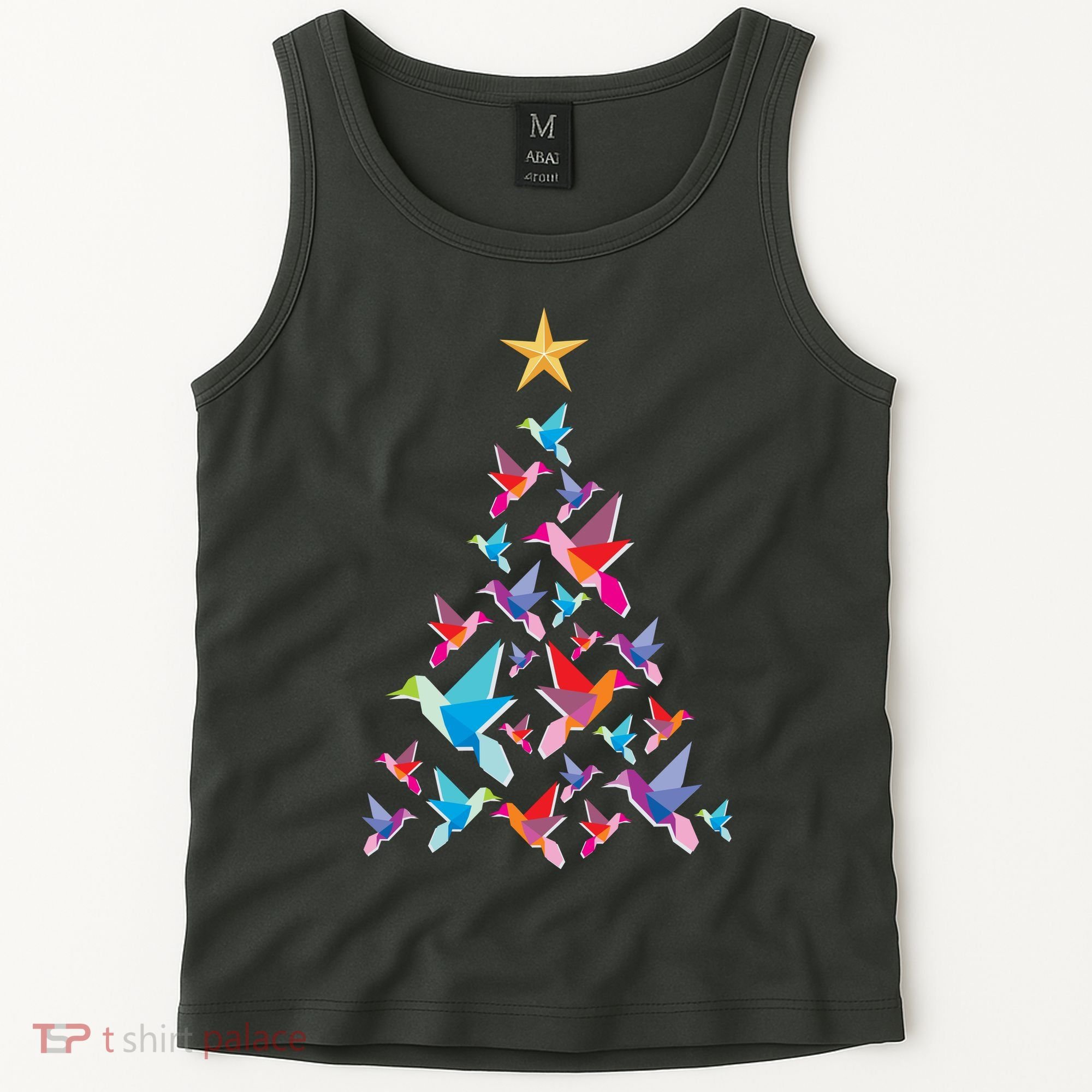 Humming Bird Christmas Tree Tank Top