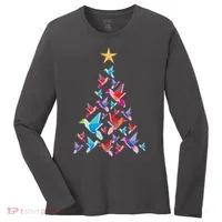 Humming Bird Christmas Tree Women's Long Sleeve Shirt thumb 0