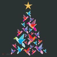 Humming Bird Christmas Tree Women's Long Sleeve Shirt thumb 2