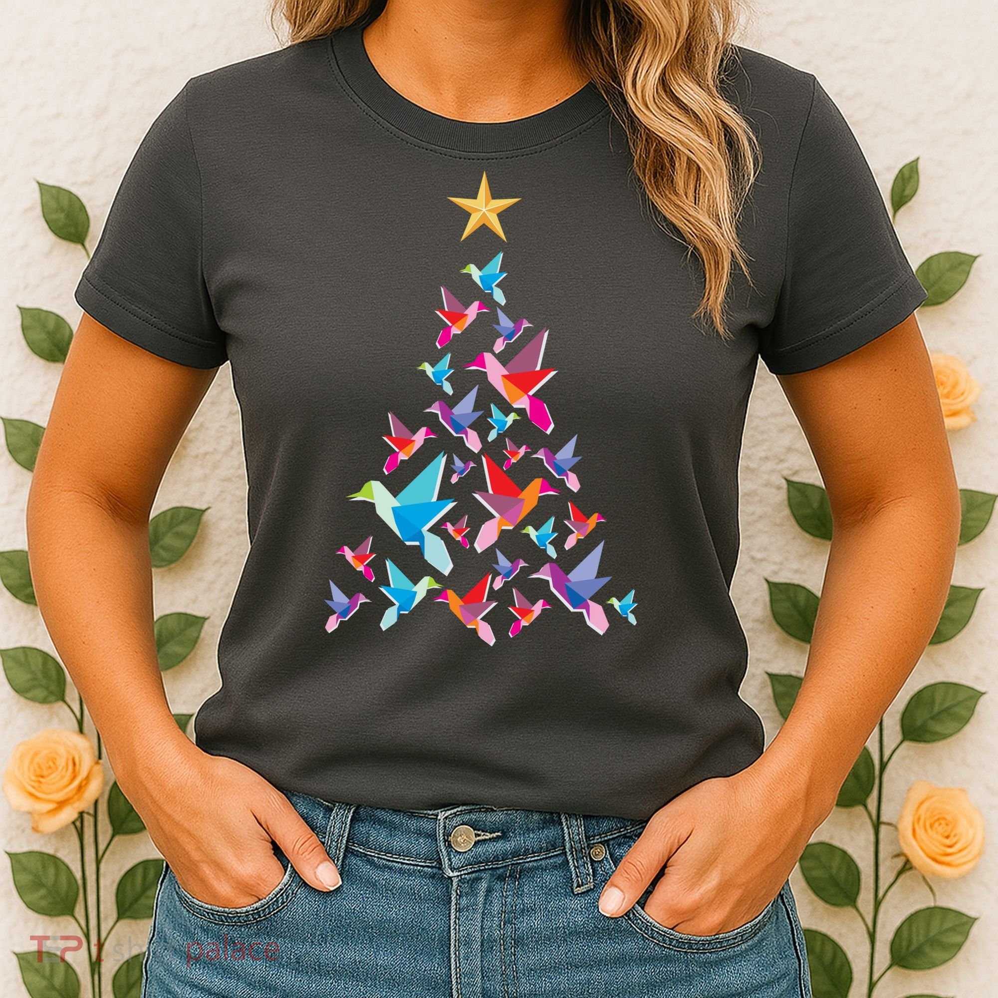 Humming Bird Christmas Tree Women's T-Shirt