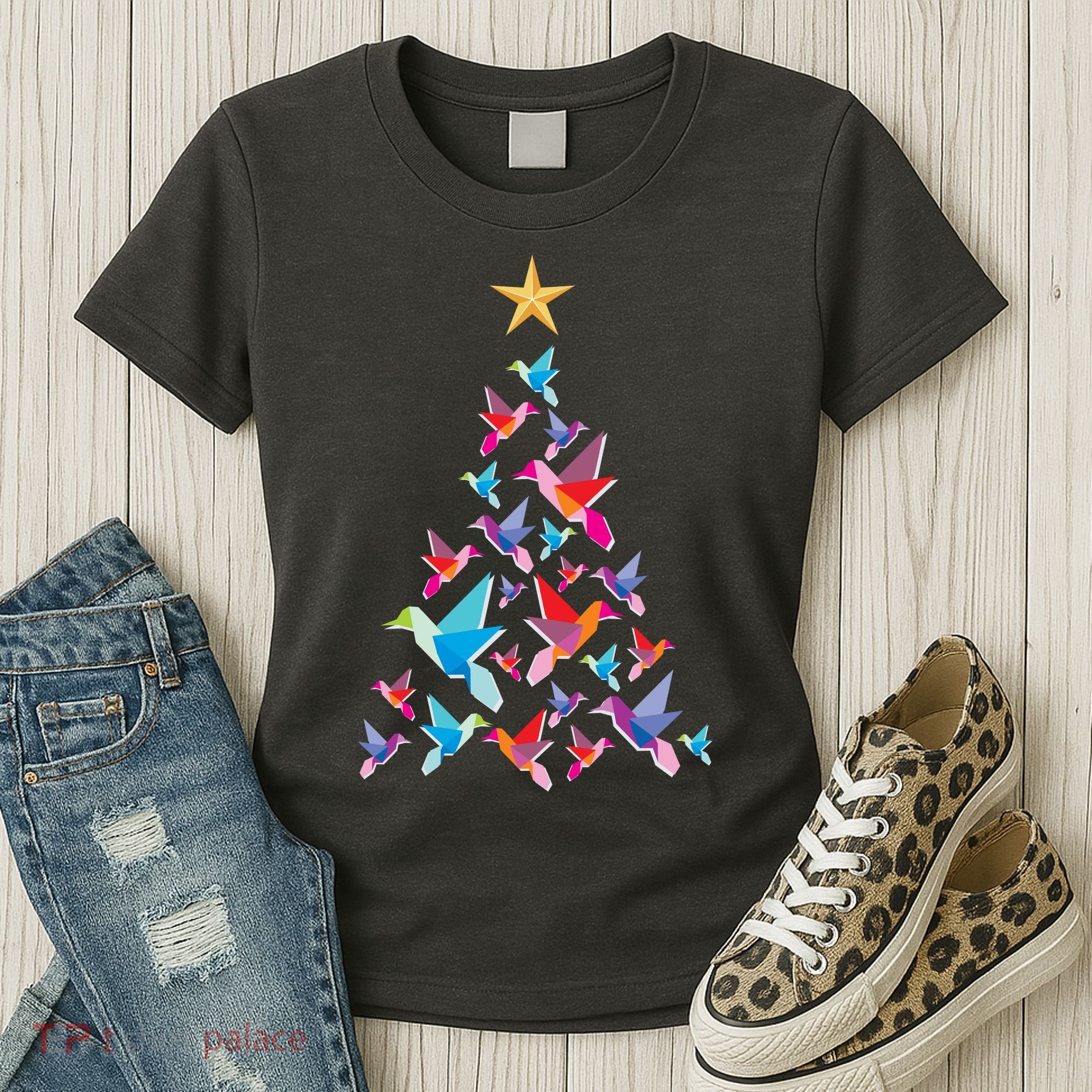 Humming Bird Christmas Tree Women's T-Shirt