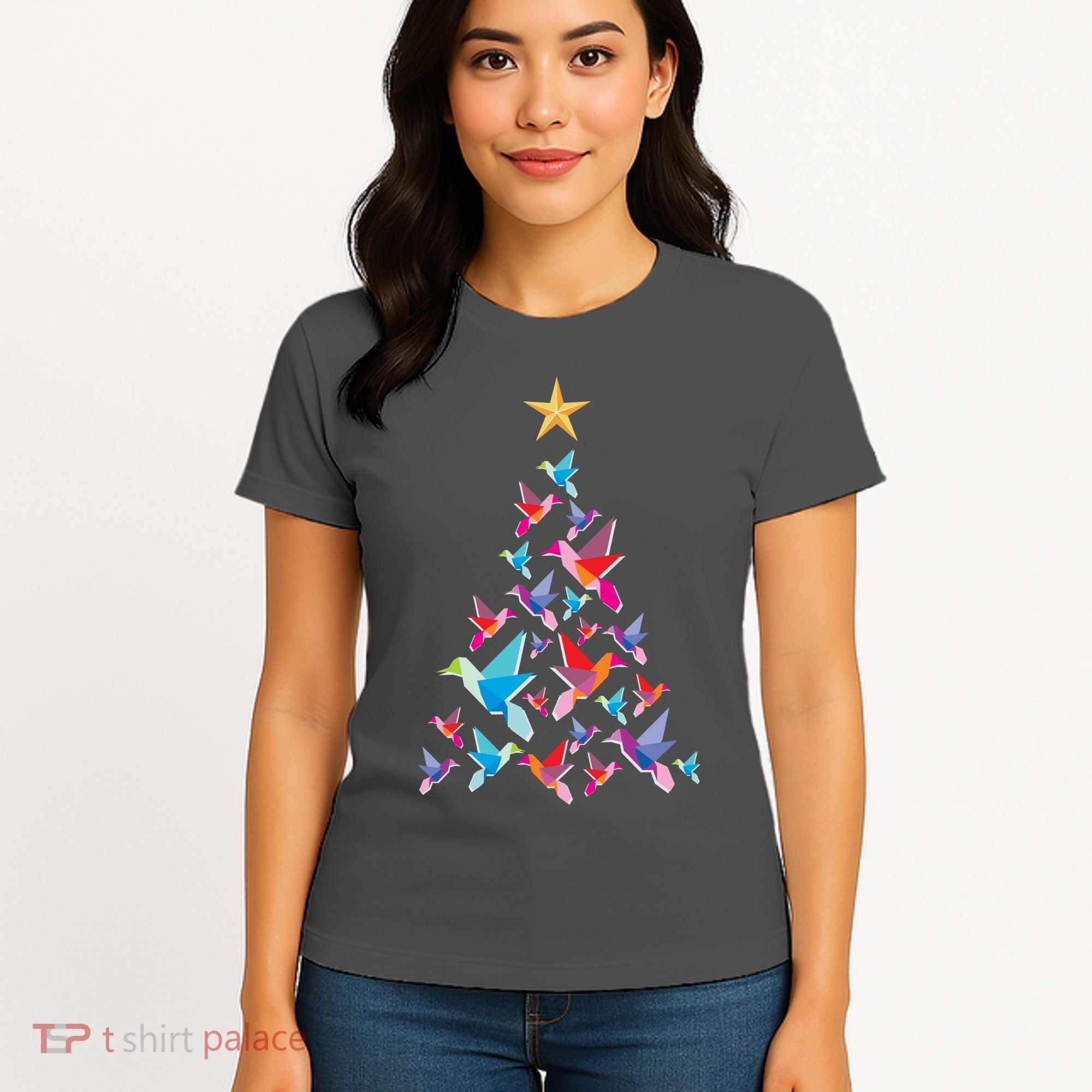 Humming Bird Christmas Tree Women's T-Shirt
