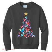 Humming Bird Christmas Tree Kids Sweatshirt thumb 0
