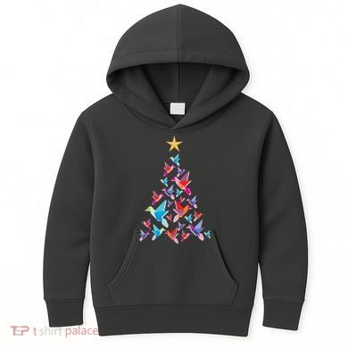 Humming Bird Christmas Tree Kids Hoodie