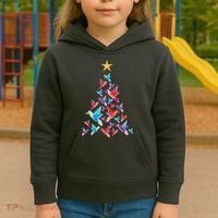 Humming Bird Christmas Tree Kids Hoodie thumb 3