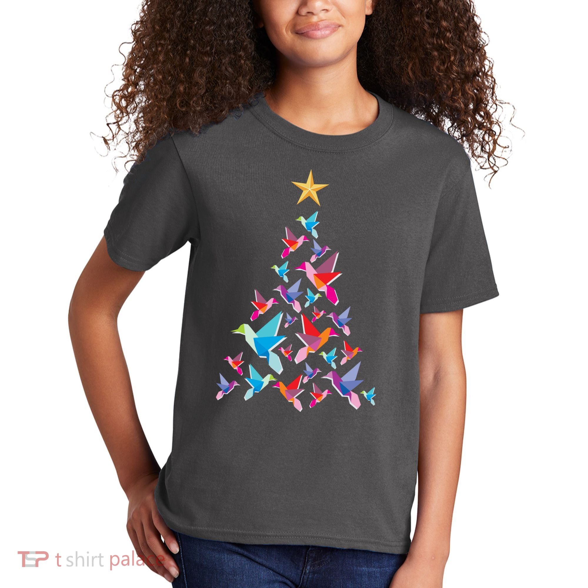 Humming Bird Christmas Tree Kids T-Shirt