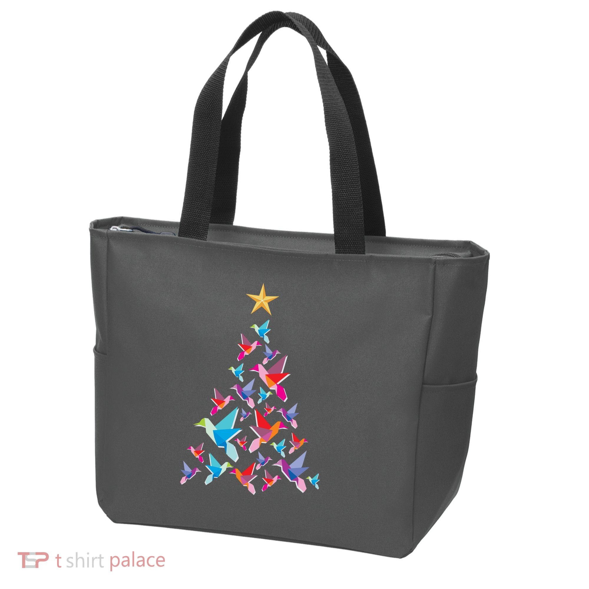 Humming Bird Christmas Tree Tote Bag